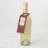 Lumberjack kerstparty Red Buffalo Wood Flessenhanger (Schuin)