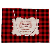 Lumberjack kerstparty Red Buffalo Wood Groot Cadeauzakje (Achterkant)