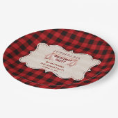 Lumberjack kerstparty Red Buffalo Wood Papieren Bordje (Gekanteld)