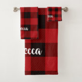 Lumberjack Land Kerstmis Rode buffel geruite Bad Handdoek (Insitu)