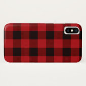 Lumberjack Land Kerstmis Rode buffel geruite Case-Mate iPhone Case (Achterkant (horizontaal))