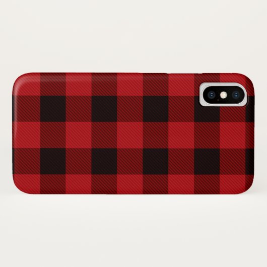Lumberjack Land Kerstmis Rode buffel geruite Case-Mate iPhone Case (Achterkant (horizontaal))