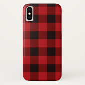 Lumberjack Land Kerstmis Rode buffel geruite Case-Mate iPhone Case (Achterkant)