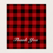 Lumberjack Land Kerstmis Rode buffel geruite Visitekaartje (Buitenkant ongevouwen)