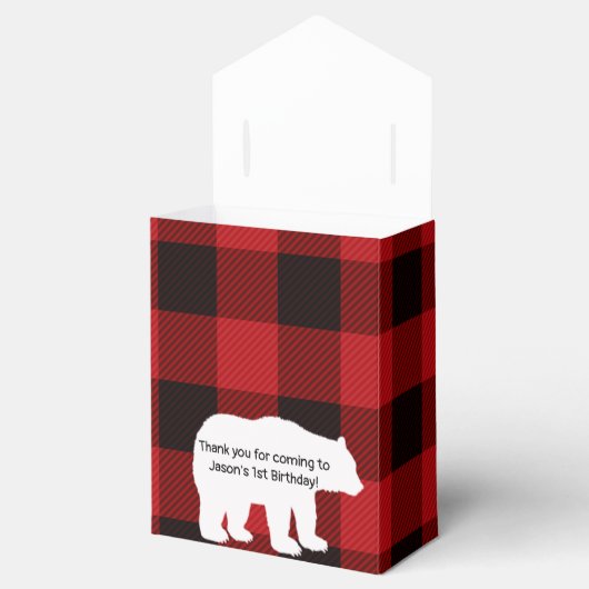 Lumberjack Little Beer Party Favor Bag Bedankdoosjes (Geopend)