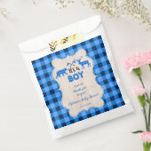 Lumberjack Little Hunter Blue Play Baby shower Bedankzakje (Gezegeld)