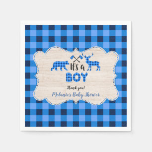 Lumberjack Little Hunter Blue Play Baby shower Servet