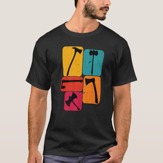 Lumberjack Logger ax Retro T-shirt (Voorkant)