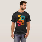 Lumberjack Logger chainzaag Retro T-shirt (Voorkant volledig)