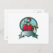 Lumberjack Logger Forester Woodcutter Briefkaart (Voorkant / Achterkant)