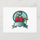 Lumberjack Logger Forester Woodcutter Briefkaart (Voorkant)