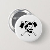 Lumberjack Logger Ronde Button 5,7 Cm (Voorkant /achterkant)