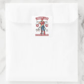  Lumberjack Logo Vierkante Sticker (Tas)