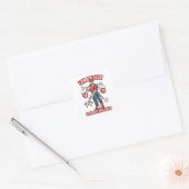  Lumberjack Logo Vierkante Sticker (Envelop)
