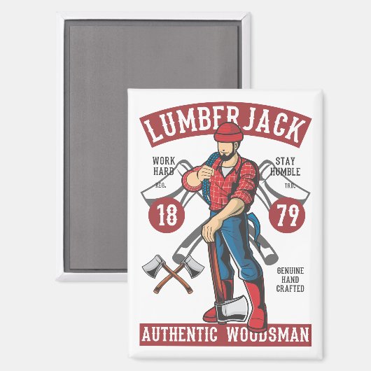  Lumberjack Magneet (Voorkant / Achterkant)