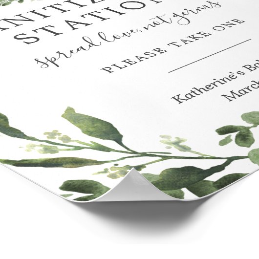 Lumberjack Moose Baby shower Sanititing Sign Poster (Hoek)