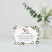 Lumberjack Moose Books for Baby Baby shower Card Informatiekaartje (Staand voorkant)