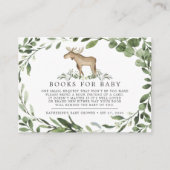 Lumberjack Moose Books for Baby Baby shower Card Informatiekaartje (Voorkant)
