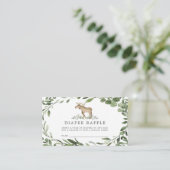 Lumberjack Moose Diaper Baby shower Card Informatiekaartje (Staand voorkant)