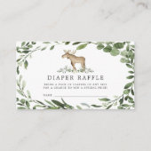 Lumberjack Moose Diaper Baby shower Card Informatiekaartje (Voorkant)