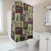 Lumberjack Mountain Beer Deer Cabin Persoonlijk Douchegordijn (In situ)