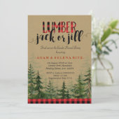 Lumberjack of Jill Gender Reveal Party Invitation Kaart (Staand voorkant)