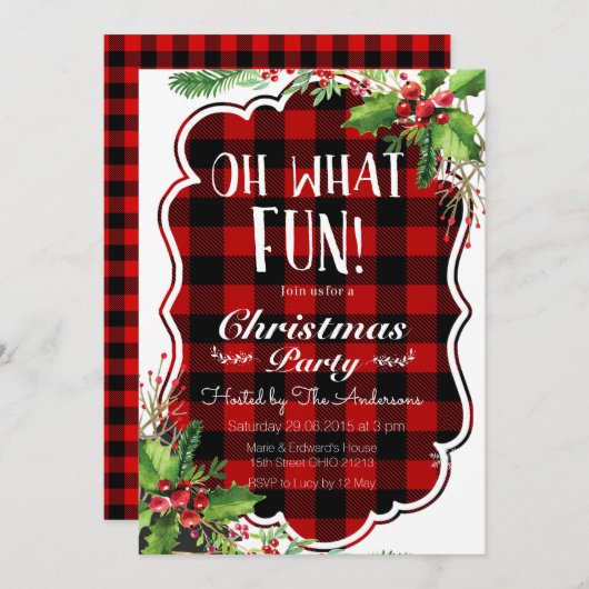 Lumberjack Oh wat een prettige uitnodiging voor ke (Voorkant / Achterkant)