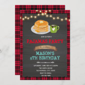 Lumberjack pancakes en pyjama kaart (Voorkant / Achterkant)