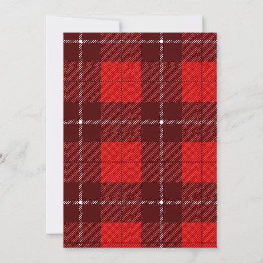 Lumberjack pantcuitnodigen kaart (Achterkant)