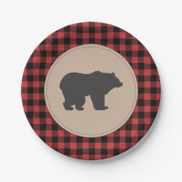 Lumberjack Paper Borden Red Black Pset Woodland Papieren Bordje