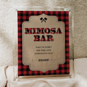 Lumberjack Party decor Mimosa Bar Poster