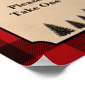 Lumberjack Party Favor Sign Red Pset Poster (Hoek)