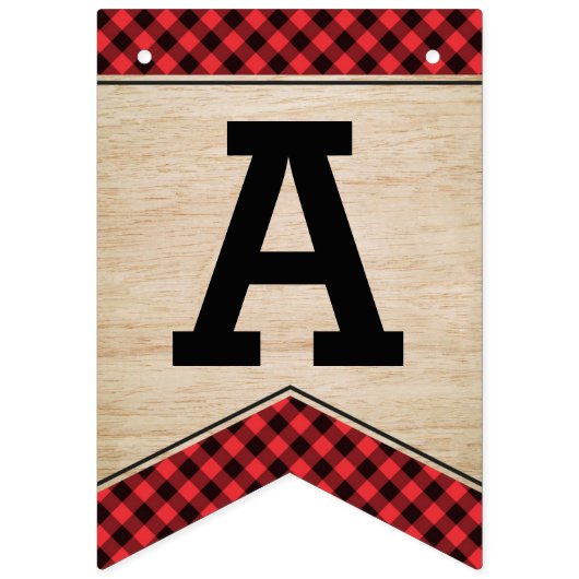 Lumberjack Party Gelukkige Verjaardag Bunting Bann Vlaggetjes (Derde vlag)