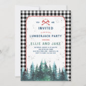 Lumberjack Party Invitation Kaart (Voorkant)