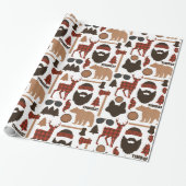 Lumberjack Patroon Cadeaupapier (Uitgerold)