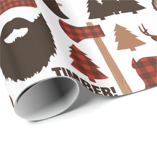 Lumberjack Patroon Cadeaupapier (Rol Hoek)