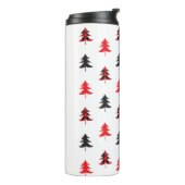 Lumberjack Pattern Cute Kerstmis Patroon Thermosbeker (Gedraaid links)