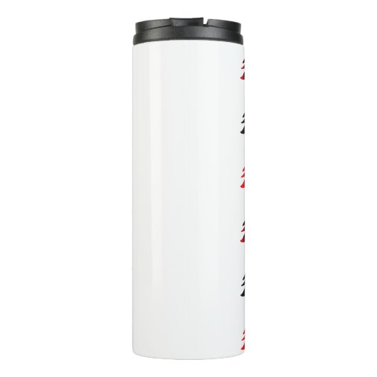 Lumberjack Pattern Cute Kerstmis Patroon Thermosbeker (Achterkant)