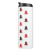 Lumberjack Pattern Cute Kerstmis Patroon Thermosbeker (Geroteerd rechts)