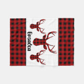 Lumberjack plaid add naam baby jongens deken (Voorkant (Horizontaal))