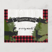 Lumberjack Plaid Baby Boy Briefkaart Bedankt Notit (Voorkant)