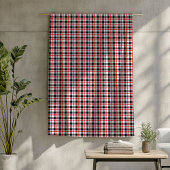 Lumberjack Plaid Blanket Rustic Red & Black Throw Fleece Deken