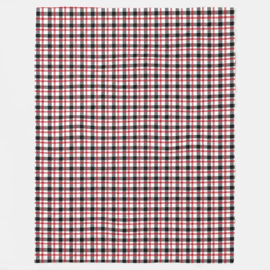 Lumberjack Plaid Blanket Rustic Red & Black Throw Fleece Deken (Voorkant)