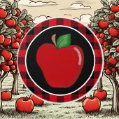 Lumberjack plaid Country keuken appel Keramische Knop