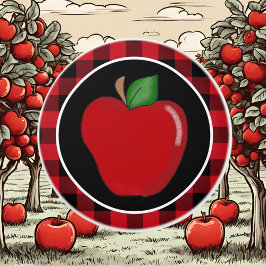 Lumberjack plaid Country keuken appel Keramische Knop