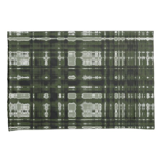 Lumberjack Plaid Dark Olive Design Kussensloop (Voorkant-Rechts)