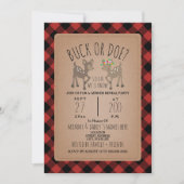 Lumberjack Plaid Deer Gender Reveal Kaart (Voorkant)