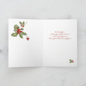 Lumberjack Plaid en Poinsettia Spray UW FOTO Kaart (Binnen)