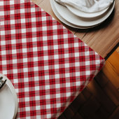 Lumberjack Plaid Runner Red Black Rustic Charm Lange Tafelloper