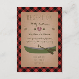 Lumberjack Play Canoe + Arrows Wedding Reception Informatiekaartje